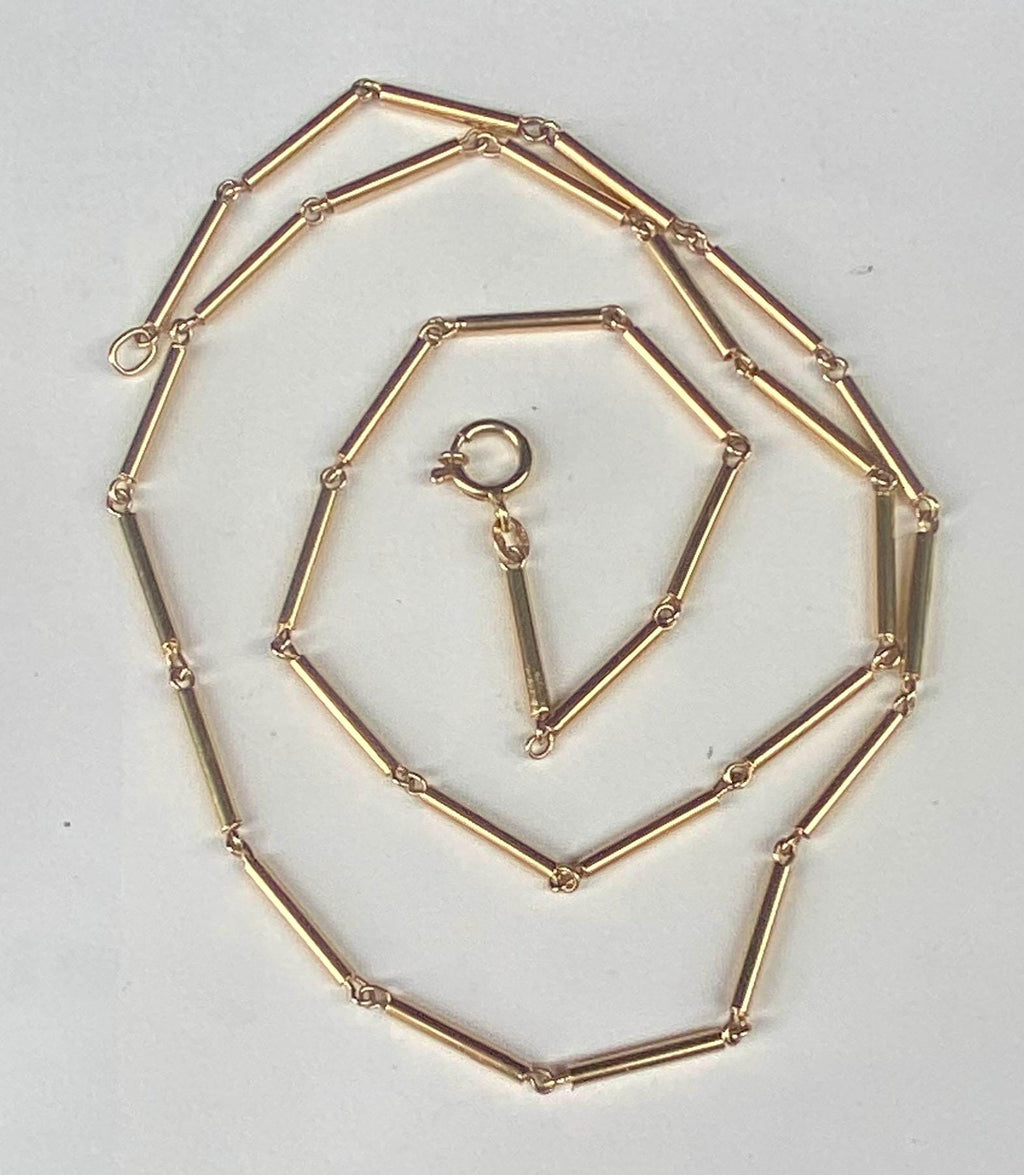 Vintage 18k Barrel Necklace